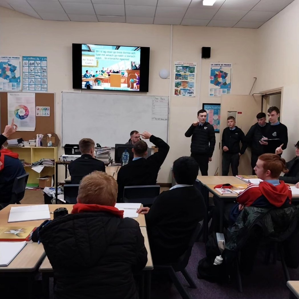 5Pascal conducting research for a Key Assignment today. They did a survey of 60 students to find out how many students have an iPhone or Android phone. They compared the difference between 1st and 6th year students.