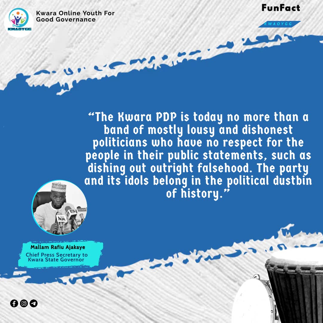 _chiefagbabiaka's tweet photo. *Kwara PDP doomed to unprovoked falsehood, arrogance:* Kwara APC.
#FunFact
#KWAOYGG https://t.co/ZkznGq0E4L
