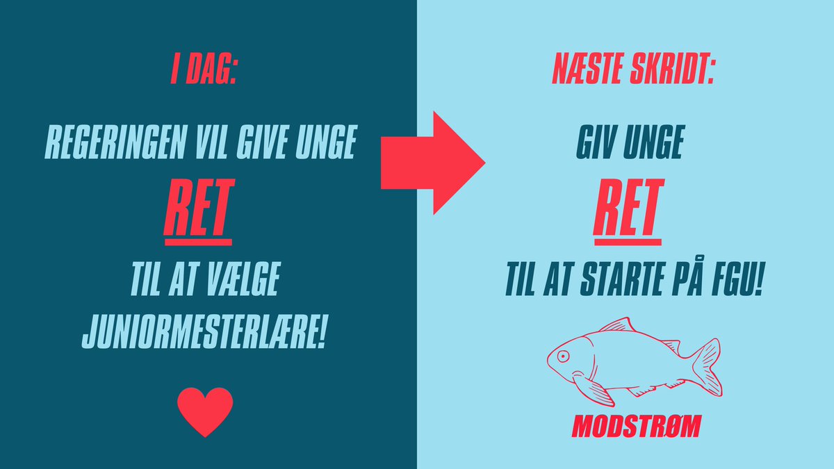 Regeringen vil afskaffe visitationen til erhvervsklasser og give eleverne en ret til juniormesterlære. Hermed ryger også argumentet for at bevare visitationen på FGU. 

Vis tillid til unge 👉 Giv unge retten til at starte på #FGU!💪📢

#dkpol #uddpol #skolechat