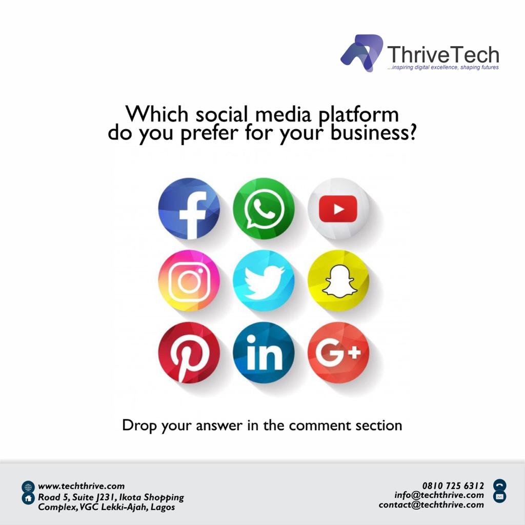 VeriaTech's tweet image. Which social platform do you prefer to use as a business owner ?🤔
Let’s know in the comment section 👇🏾

For us @thrivetechafrica we love to work with all socials☺️
 #thrivetech #thrivetechafrica #onlinebusiness #businesssocialmedia #MiaKhalifa #TinubuMustGo #Gaza_under_attack