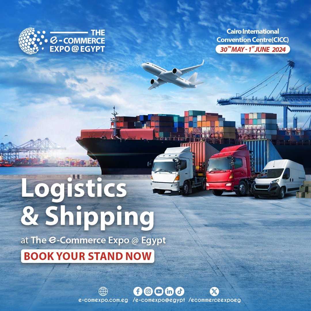 We invite you to join us at The E-commerce Expo Egypt, the event that will help your business capitalize on this industry boom. 
#Ecommerce #theecommerceexpoegypt #logistics #SupplyChain #Warehouse #Shipping #warehousing #logisticserivces #LogisticsInnovation #LogisticsBusiness