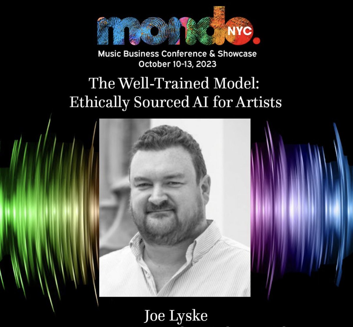 daaci_ai's tweet image. Today is the day @Rachel_Daaci and Dr. Joe Lyske will be speaking at @MondoNewYork , hosted at The Williamsburg Hotel in Brooklyn.

You can catch them on the panels below: 

#ai #music #musictechnology #mondonyc #musicbusiness #ethicalai