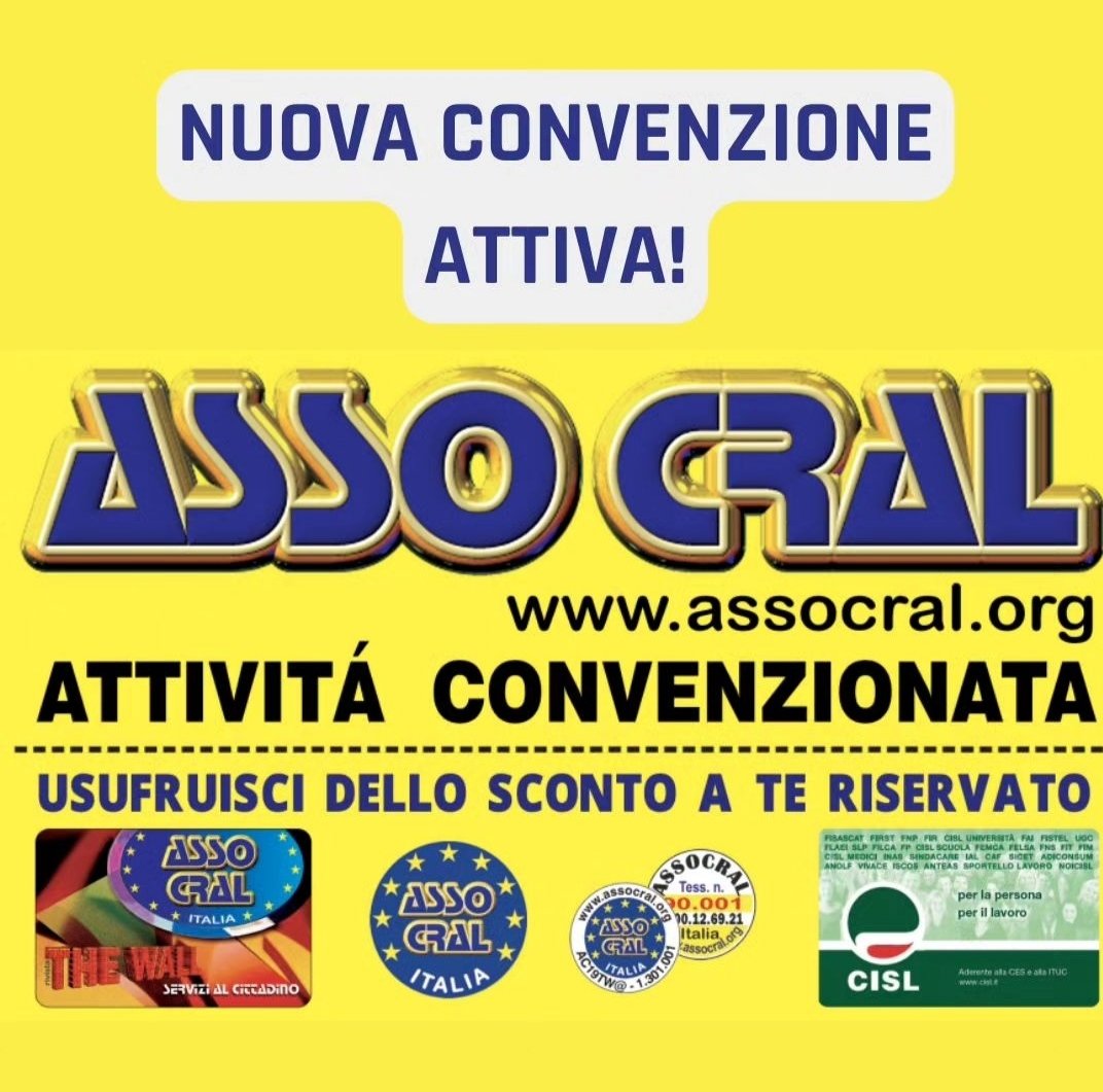 Nuova convenzione attiva con #𝐀𝐒𝐒𝐎𝐂𝐑𝐀𝐋, ente associazionistico nazionale.
Tutti i tesserati e le loro famiglie godranno di una #𝐭𝐚𝐫𝐢𝐟𝐟𝐚𝐚𝐠𝐞𝐯𝐨𝐥𝐚𝐭𝐚 per usufruire dei servizi dello 
studio nutrizionale .
Visita il portale delle #convenzioni
Ti aspetto nel #PW