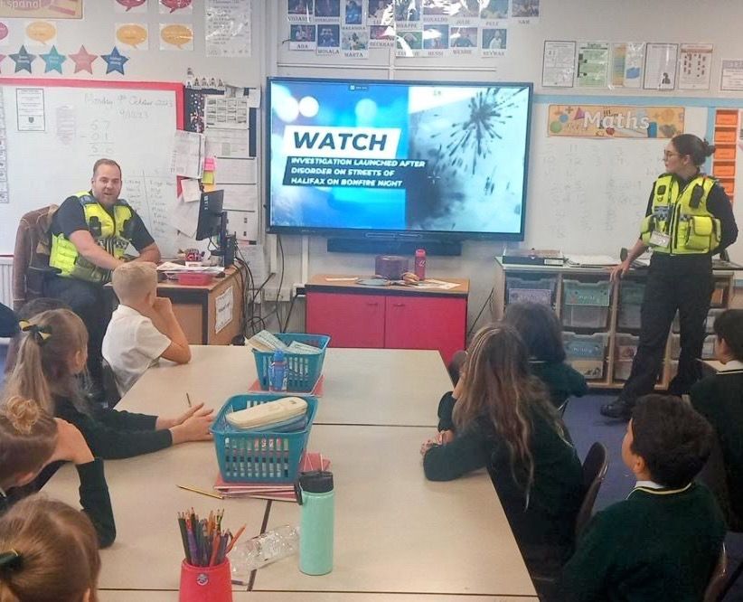 Thank you to Olly &amp; Katie from @westYorksPolice for visiting our year 6 children on Monday.

The children learnt the importance of staying safe with fireworks. 

<a href="/BPS_Trust/">The Blessed Peter Snow Catholic Academy Trust</a>