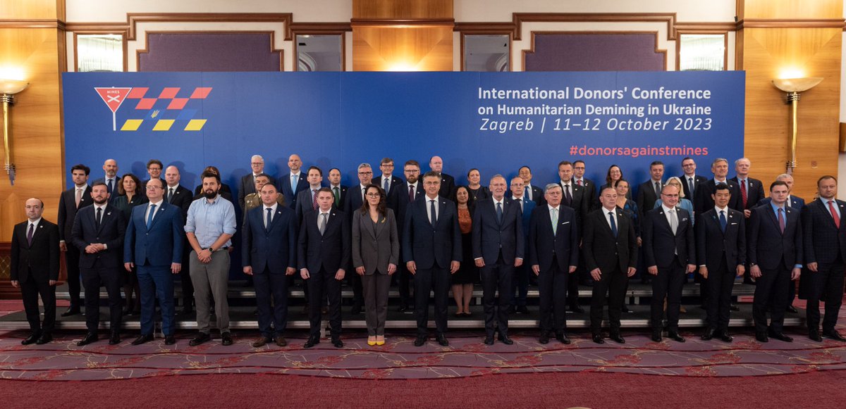 PVizdal's tweet photo. My pleasure to attend the International Donors' Conference on Humanitarian Demining in 🇺🇦 #Ukraine in Zagreb as a member of the delegation led by Minister @MWlachovsky 🇸🇰 Slovakia is ready to actively participate in this very important but challenging task. https://t.co/n93EN3QsSV