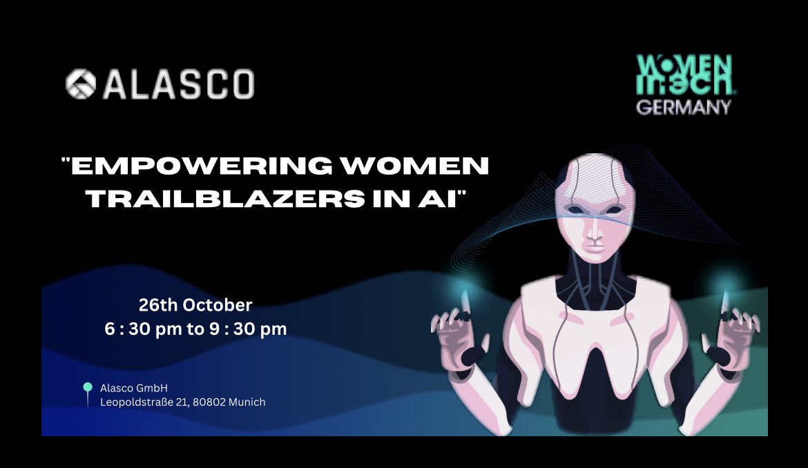 tech_alasco's tweet image. Have you already seen our upcoming #community event on October 26th? #React, #AI and #diversity all in once thankfully to @WomenInTechGer our amazing organizers! ✨
Register ⬇️
25591551.hs-sites-eu1.com/alasco-meet-up