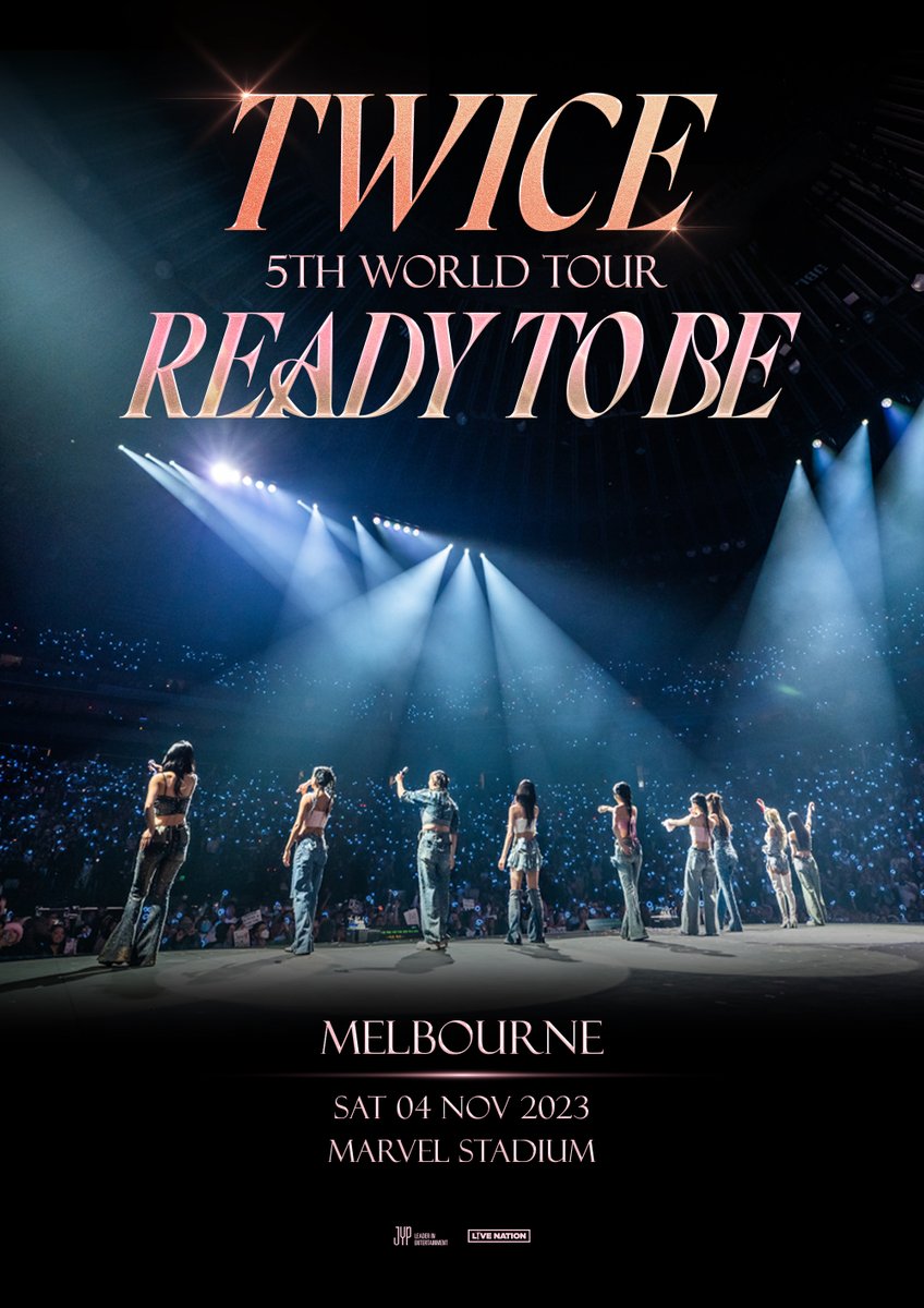 Who's READY TO SEE 👀TWICE make history as the ✨FIRST K-POP ACT and FEMALE GROUP ✨to headline a stadium in Australia?!  Get your tickets to witness a marvelous show by TWICE at Melbourne's Marvel Stadium. Can't wait! 💖 ■SHOW INFO 2023.11.04 (Sat) @ Marvel Stadium…