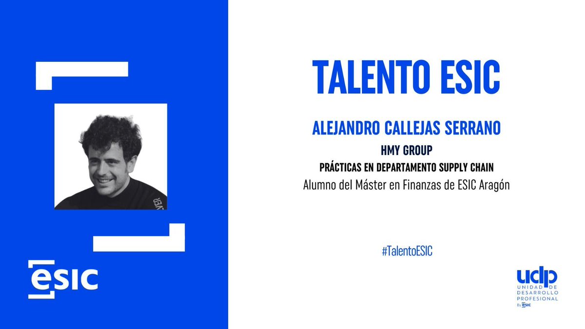 esiczaragoza's tweet photo. 🚀 Muy buenas noticias de nuestro #TalentoESIC de #EsicAragon 💼
¡Hoy felicitamos a Alejandro , #AlumniEsic del #MDF, por embarcarse en un nuevo proyecto en @hmy_group 👏
¡Te deseamos muchos éxitos!
#empleabilidad #seleccion #empleo #rrhh #personas #desarrolloprofesional https://t.co/OdHwlwp3xi