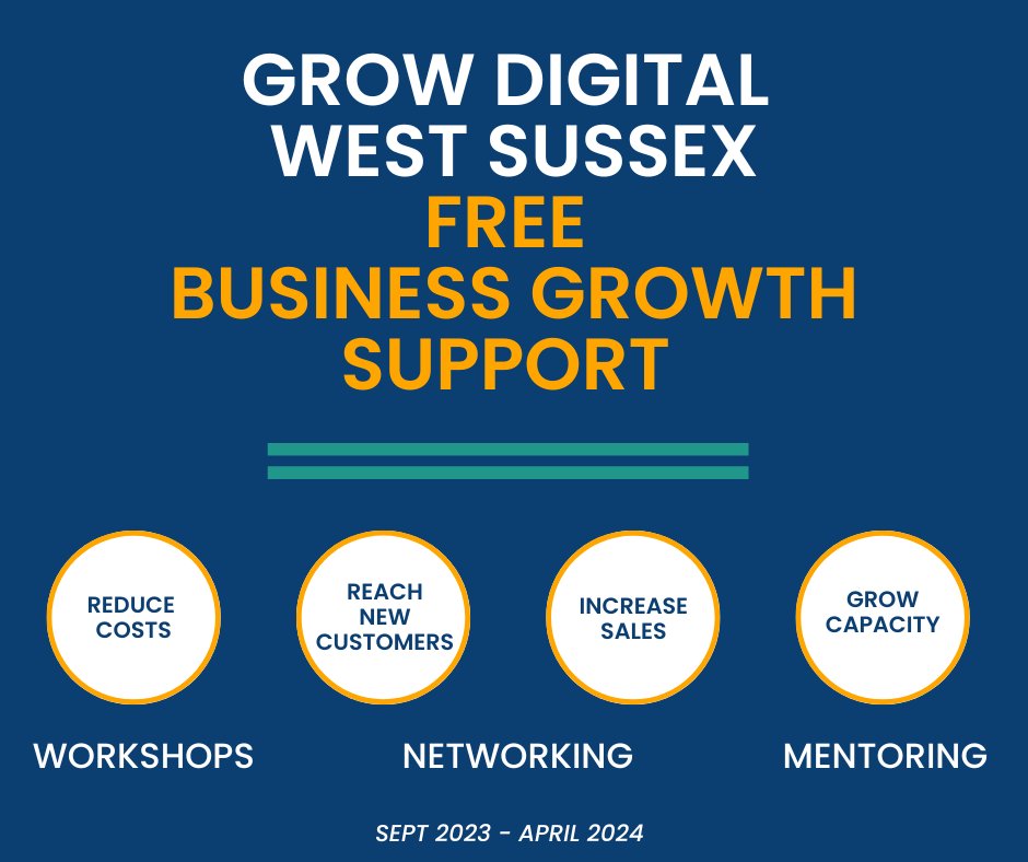 Series 2 of #GrowDigitalWS free #BusinessSupport is now available to book! Join us for NEW workshops, lunch & networking across #WestSussex. Delivered by Wired Sussex, @‌BizWestSussex, @‌works_freedom, @‌CreativeBloomUK & @‌ShakeItCreative 🌱 Sign up: eventbrite.co.uk/o/grow-digital…