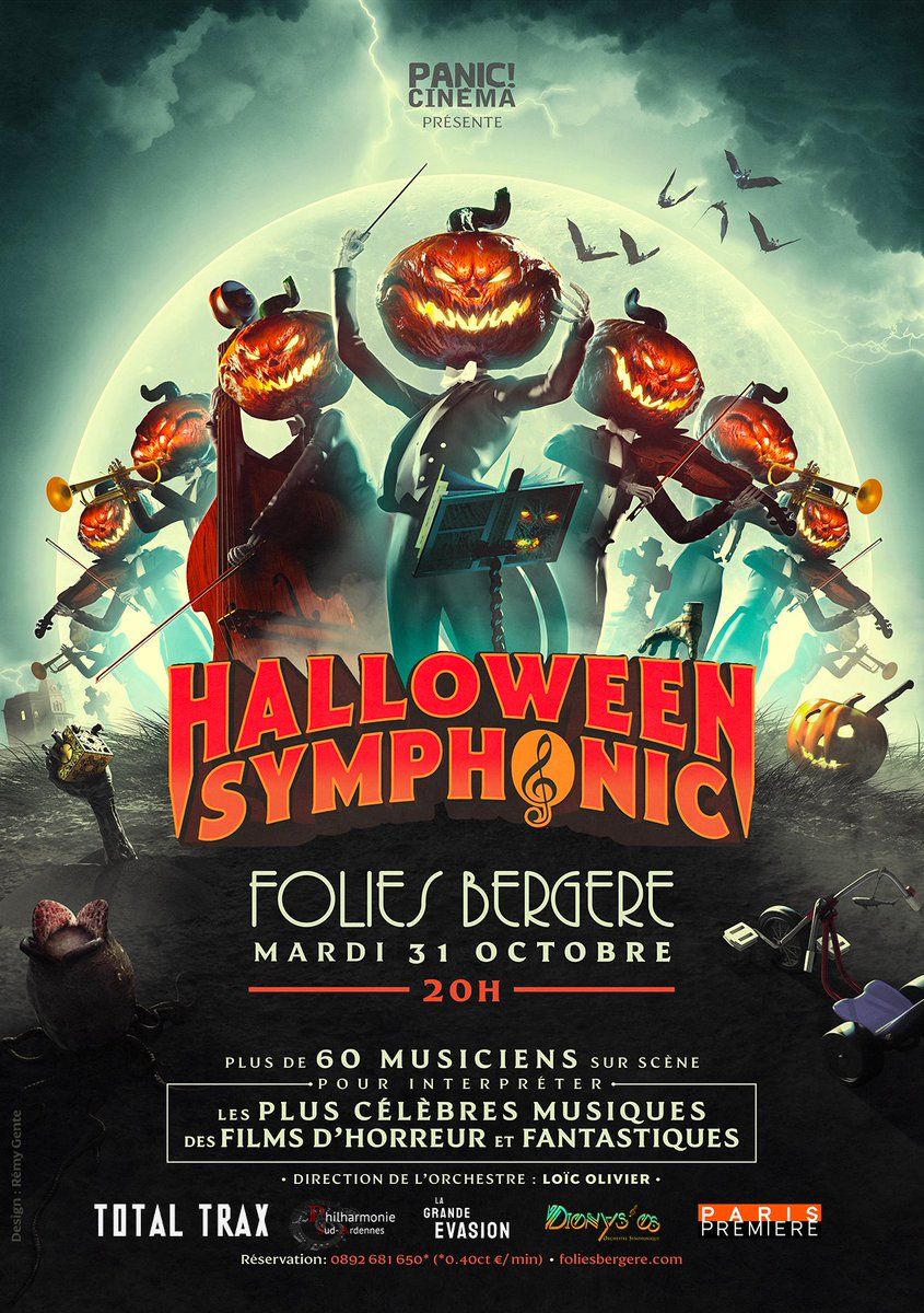 Rien de prévu pour la soirée du 31 octobre ? Venez nous rejoindre aux Folies Bergère pour le concert Halloween Symphonic organisé par Panic Cinéma, dont nous sommes partenaires !  Vous avez déjà un truc prévu ? Annulez et venez aussi : ça va être bien !

shorturl.at/bfikD