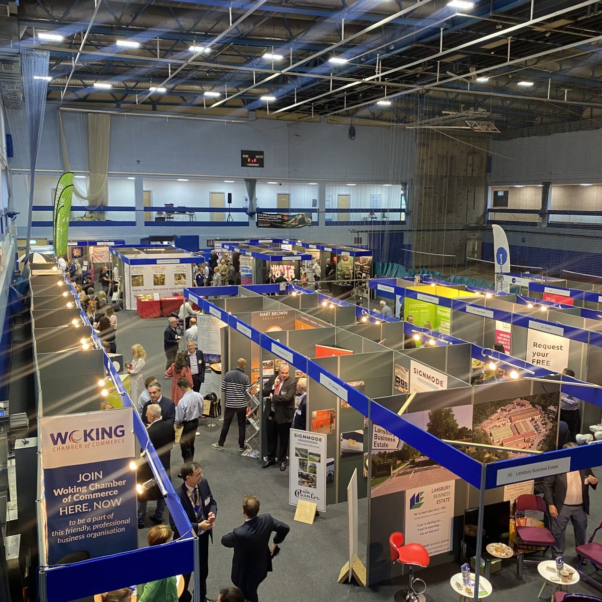 Enjoying the business buzz in the hall today (11/10/23) from this year's Woking Means Business event - lots to see and do with the stands and seminars!

#woking #wokingmeansbusiness #surrey #thingstodoinsurrey #wearewoking #freedomleisure