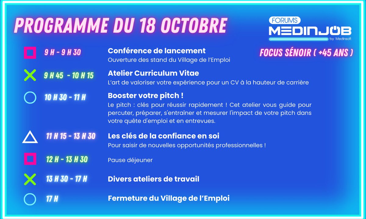 Ⓜ 𝟭𝟴 𝗢𝗖𝗧𝗢𝗕𝗥𝗘 > 𝗙𝗢𝗥𝗨𝗠𝗦 𝗠𝗘𝗗𝗜𝗡𝗝𝗢𝗕 | 𝗘𝗗𝗜𝗧𝗜𝗢𝗡 #𝗘𝗠𝗣𝗟𝗢𝗜 & #𝗙𝗢𝗥𝗠𝗔𝗧𝗜𝗢𝗡 | 𝗟𝗔 𝗖𝗢𝗤𝗨𝗘 #𝗠𝗔𝗥𝗦𝗘𝗜𝗟𝗟𝗘 > 𝗗𝗘𝗖𝗢𝗨𝗩𝗥𝗘𝗭 𝗟𝗘 𝗣𝗥𝗢𝗚𝗥𝗔𝗠𝗠𝗘 > En savoir plus sur l'événement et vous inscrire : medinjob.io/forums-medinjo…