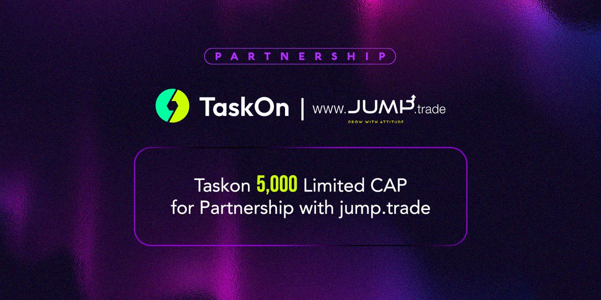 Super excited to announce jump.trade 's collaboration with @taskonxyz with an exclusive giveaway!! Check it out 👇taskon.xyz/campaign/detai… #Web3 #Giveaways #NFTs