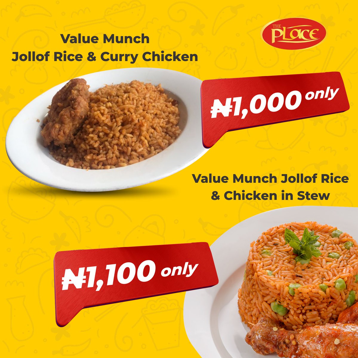 theplacefood_ng's tweet photo. Craving a taste adventure? Join us on a flavor-packed journey! 🍔
🍟 Discover our mouthwatering combos that are sure to satisfy your hunger and leave you craving for more.
Let's eat our way to happiness! 😋
#FoodLoversUnite #DeliciousCombos #NigerianFood #TraditionalRecipes #DeliciousFlavors #CulinaryJourney #NigerianCuisine #DeliciousFood #foodblogger #TantalizingFlavors #TraditionalRecipes #CookedWithLove #NaijaFood #AfricanFood #Foodie
#FoodPhotography #foodstagram #nigeriarestaurant #theplacefoodng #lagosrestaurants #goodfood #foodlover