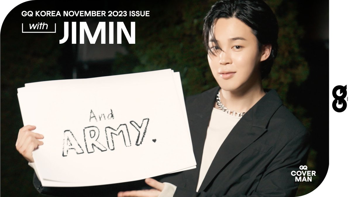 GQKOREA's tweet photo. 𝗚𝙌𝙆𝙊𝙍𝙀𝘼 𝙉𝙊𝙑𝙀𝙈𝘽𝙀𝙍 𝙄𝙎𝙎𝙐𝙀 𝙒𝙄𝙏𝙃 𝙅𝙄𝙈𝙄𝙉
지민의 축복은 끝이 없네! 지민이 아미에게 보내는 편지를 지금 바로 지큐 코리아 유튜브에서 확인하세요.
@bts_bighit #BTS #JIMIN #지민 #JIMINxDIOR
>>https://t.co/BXKqeSwE3K https://t.co/n84I9SpOBp