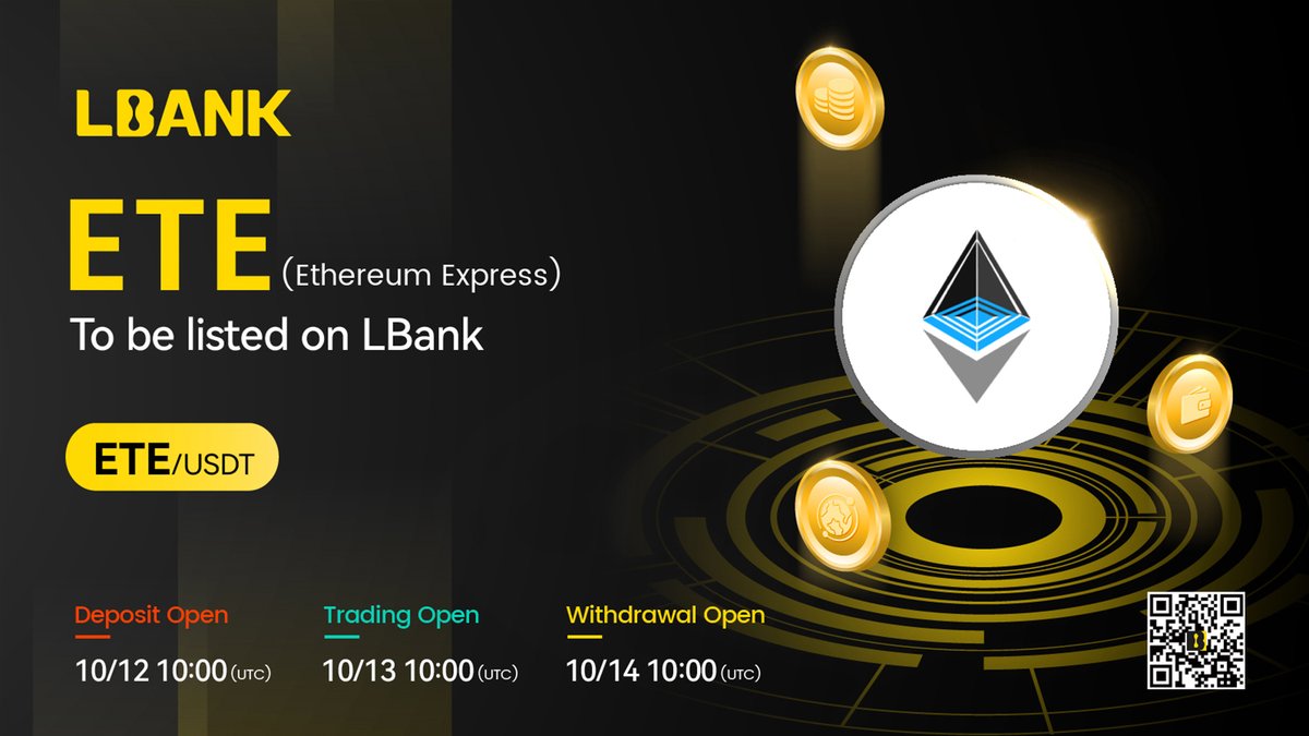 LBank_Exchange's tweet photo. 💫New #listing

🌟 $ETE (Ethereum Express) will be listed on LBank!  @EthereumExpres

The Ethereum Express network is a faster, safer, and cheaper L1 network based on the underlying framework of the Ethereum EVM.

👀 Details: https://t.co/PWs6oIWXvC https://t.co/DpyUV4zK1P