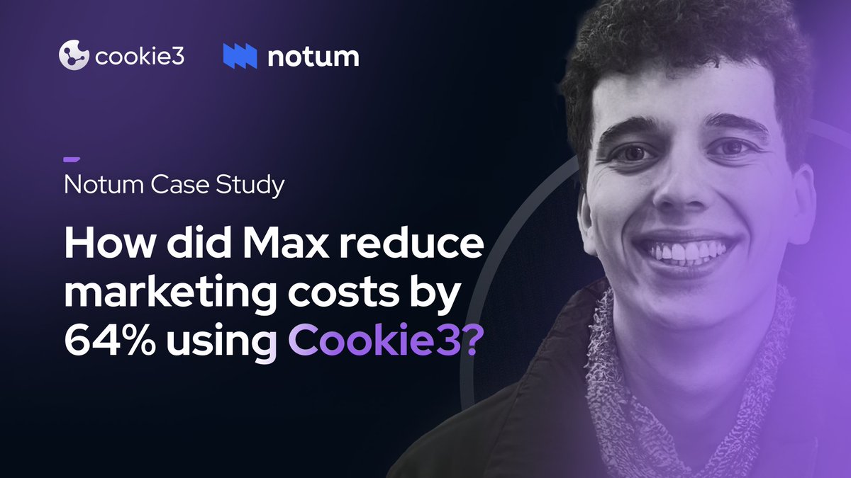 Today, we’d like to share an inspiring story with you about the journey of Max, the Marketing Manager at @NotumDefi. He reduced costs of wallet connections by 64% and saved over 30 hours of manual work using... @cookie3_co Let's get into the case study 👇🧵
