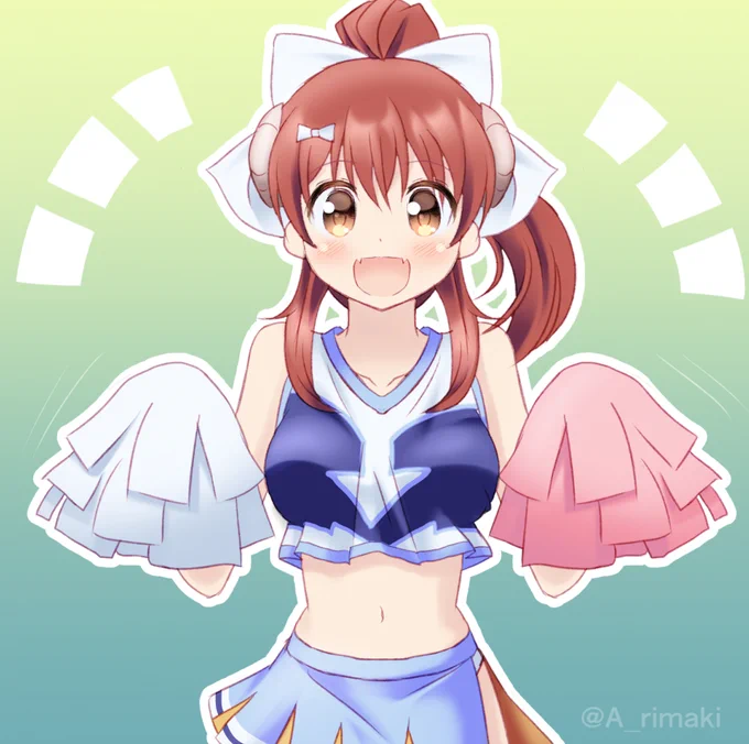 #シャミ子30枚チャレンジ その9お題箱より「チアリーダーシャミ子」#まちカドまぞく #machikadomazoku 