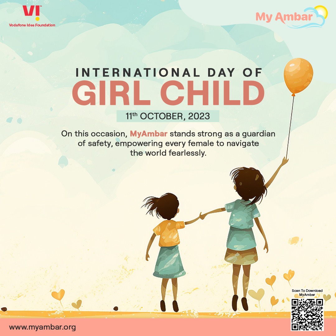 This #InternationalDayofGirlChild, let us enable every Indian girl to hope and achieve her dreams. Join VI Foundation and #MyAmbar in their commitment to women’s safety and protection anywhere & everywhere.
#ConnectingForGood #girlsafety #womenempowerment #VodafoneIdeaFoundation