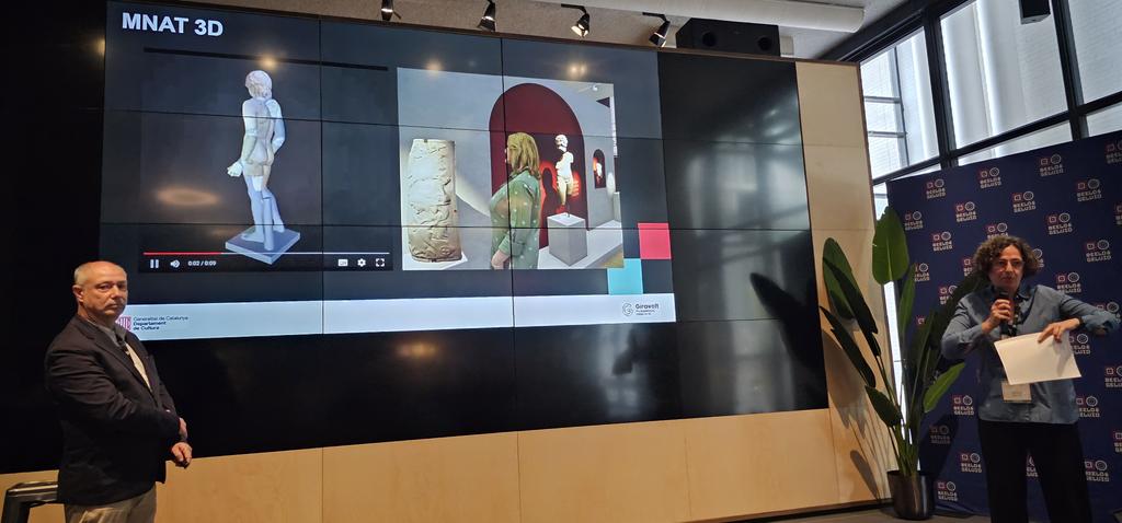 peinadormarta's tweet photo. Introducing @MNATTGN #3D &amp; #Centelles roman complex in #EuropeanaTech2023 with @albertsierra_re @patrimonigencat &amp; @MonicaBorrell @MNATTGN presenten els #models3D del museu i el jaciment de #Centelles al congrés de @Europeanaeu https://t.co/BDt6GWZgK3
