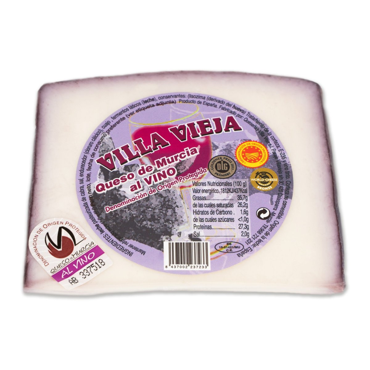 Queso de Murcia al Vino DOP 🍇

Es el queso estrella del Consejo Regulador D.O.P. de Murcia con numerosos premios nacionales e internacionales. Elaborado con leche pasteurizada de cabra murciana y bañado en vino tinto de la Región. 😊