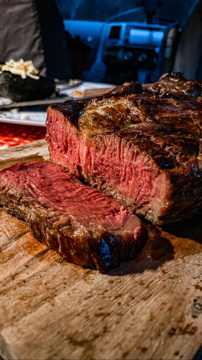 Bald_Alan's tweet photo. Cooking steak over a fire is a bit of me https://t.co/8Ialns8uig