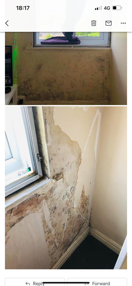 Project17UK's tweet photo. “I felt very embarrassed at the hospital when they asked me why I didn't move out of the house when my daughter started feeling sick with mould in the house.”  @yourcroydon are providing this accommodation. It exacerbates the child's asthma and led to a recent hospital stay. https://t.co/UetlExsBYp