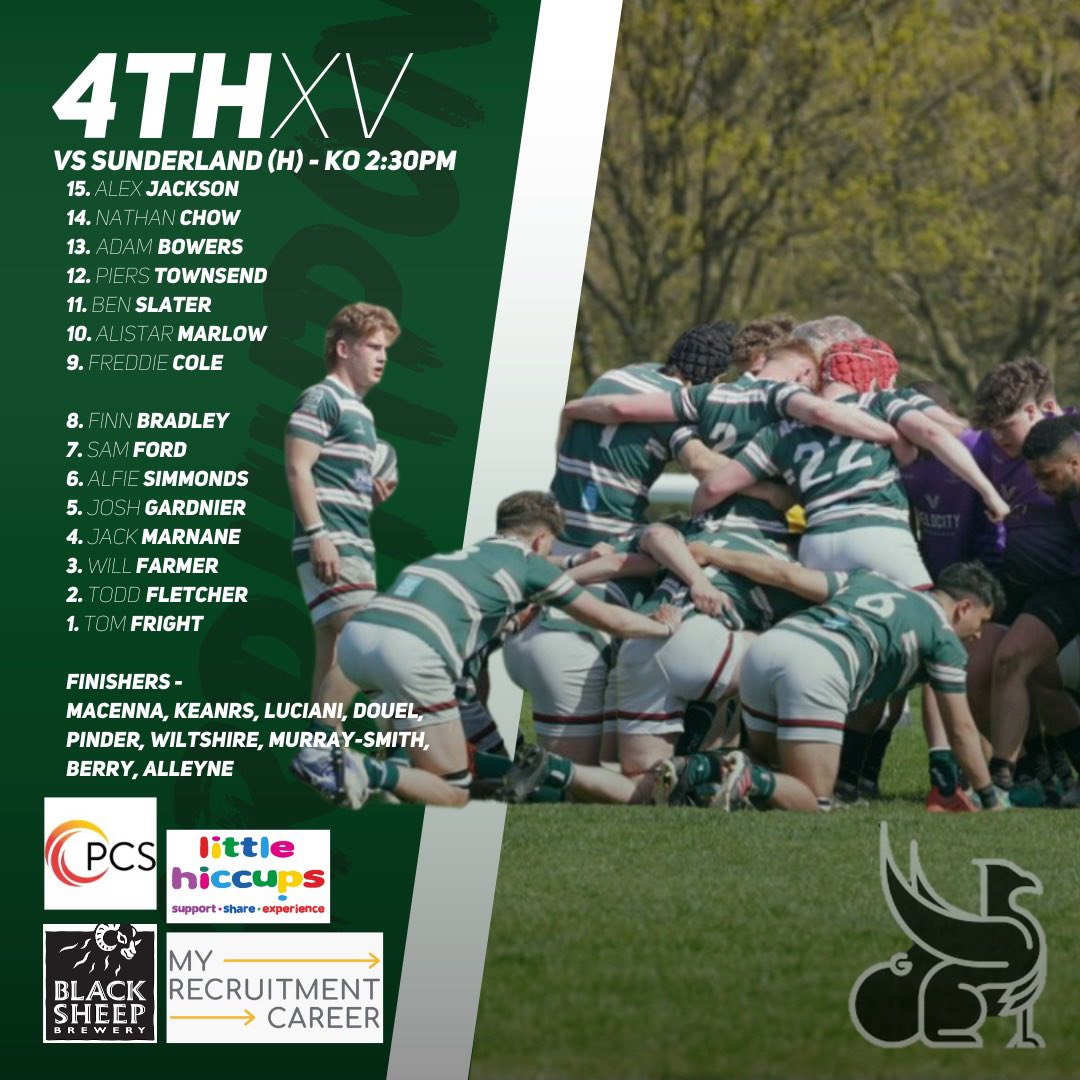 Team announcements 🎙️

Here are our 1s and 4s sides playing at home today.

3s game against hull unfortunately cancelled. 

LURUFC loves Wednesdays.