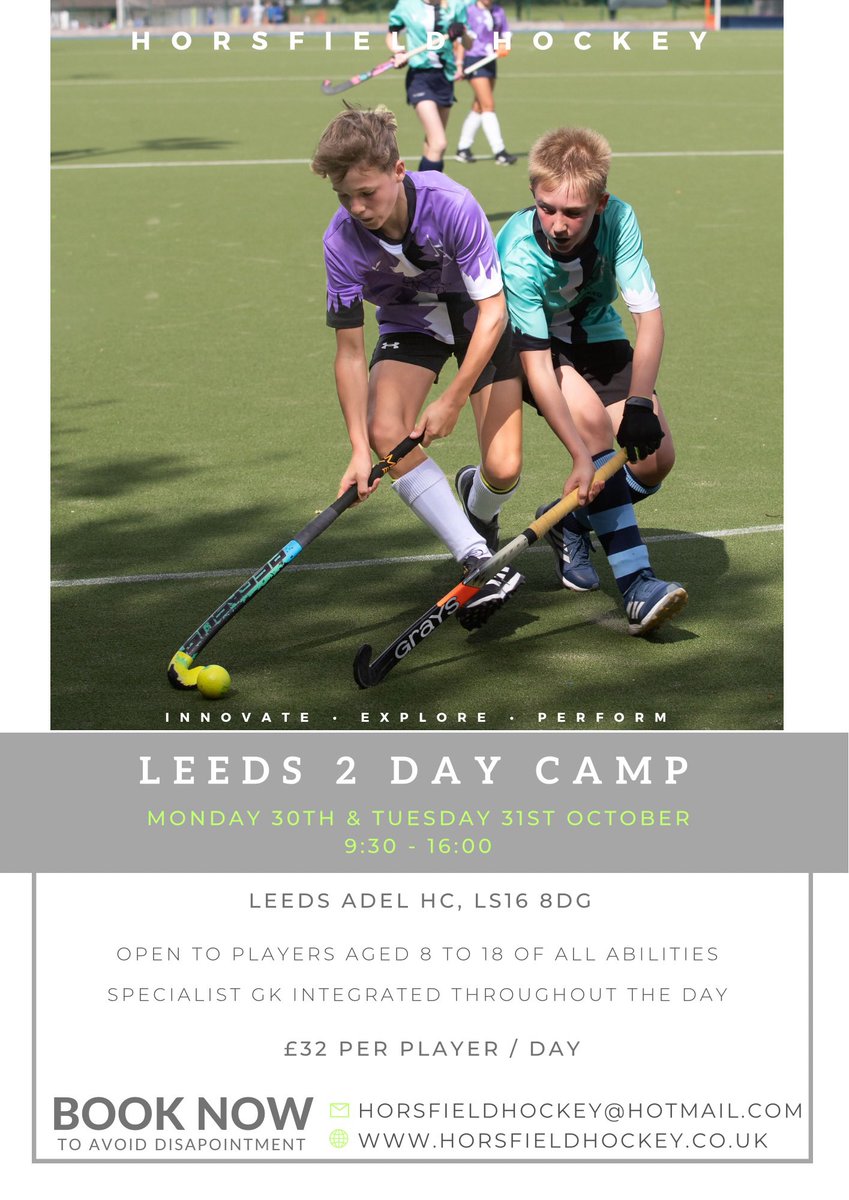 ⚫️🎃LEEDS CAMP 🎃⚫️ Join us this October !! <a href="/LeedsAdelHC/">Leeds Adel Hockey Club</a> <a href="/leedshockeyclub/">Leeds Hockey Club</a> <a href="/westyorkshockey/">West Yorkshire Hockey</a> <a href="/B_S_H_C/">Boston Spa Hockey Club</a> <a href="/SYHockeyAcademy/">South Yorkshire Hockey Group</a> <a href="/NorthYorksSport/">North Yorkshire Sport</a> <a href="/HockeyHarrogate/">Harrogate Hockey</a> <a href="/SelbyHighPE/">Selby High PE</a> <a href="/SportAshville/">Ashville Sport</a> @bgshockey <a href="/BenRhyddingHC/">@BenRhyddingHC</a> <a href="/WakefieldHockey/">Wakefield HC</a> <a href="/AiredaleHC/">Airedale Hockey Club</a> <a href="/HuddsDragons/">Huddersfield Dragons</a>
