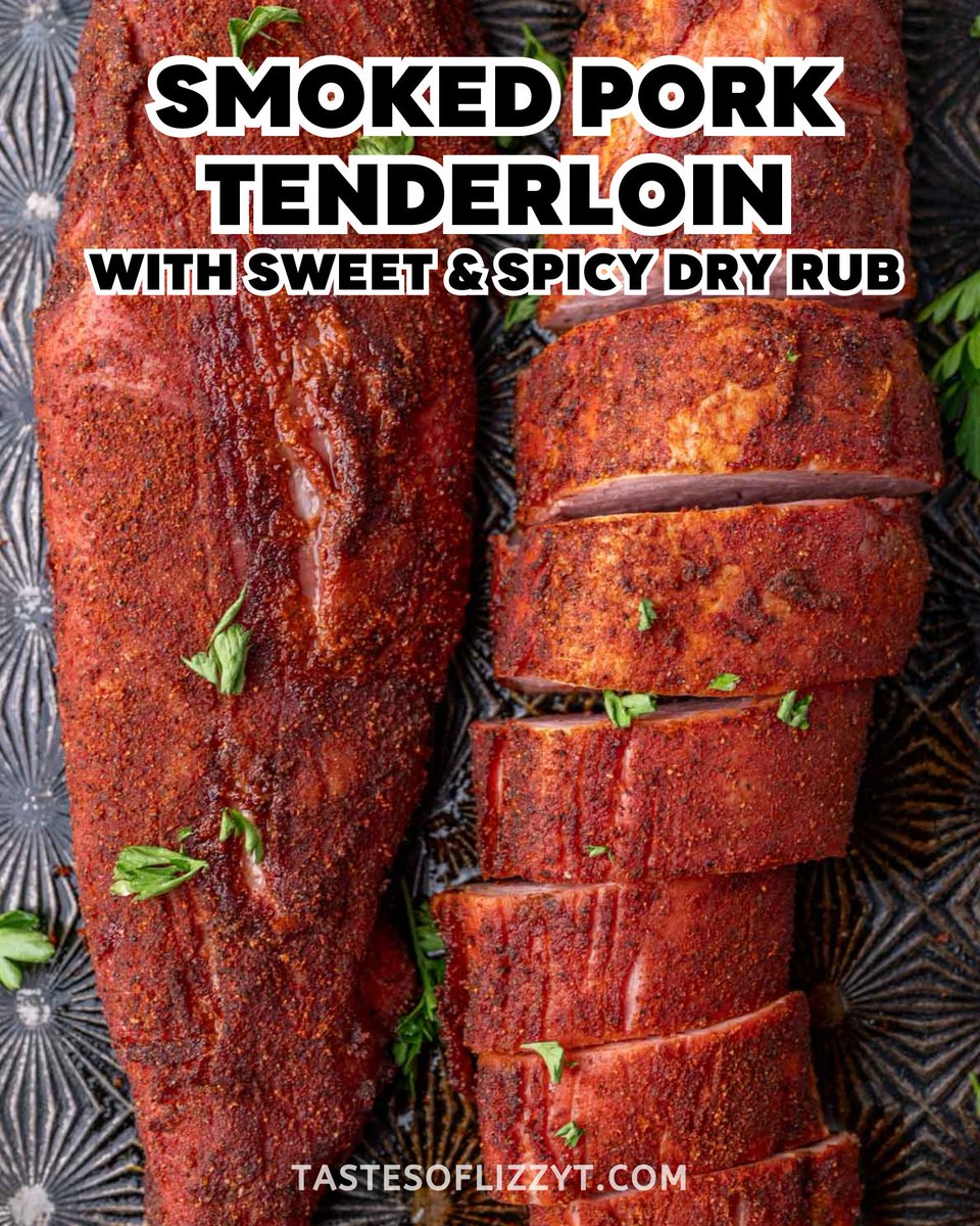 The BEST Smoked Pork Tenderloin. It's our favorite FAST smoker recipe! AD tastesoflizzyt.com/smoked-pork-te… #OHPork <a href="/OhioPork/">Ohio Pork</a>