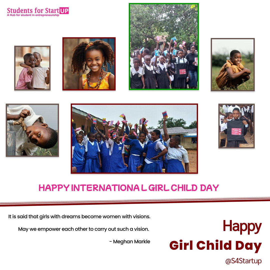S4Startup's tweet photo. #GirlChildDay #GirlsEmpowerment #IWD #AfricaGirlChild #War #Peace #Empowerment #Hiring

Adeyanju Gabriel
Community Manager: Students for Startup https://t.co/BfrqspEpGI
