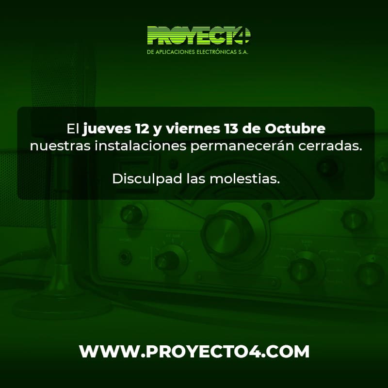 Proyecto4SA's tweet photo. 🔴Nuestras instalaciones permanecerán cerradas este Jueves 12 y Viernes 13 de Octubre. #relax 
#puente #descanso https://t.co/cH4oWgYIXt