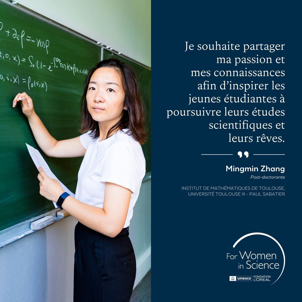 INSMI_CNRS's tweet photo. #Prix 🏆 | Félicitations à Mingmin Zhang, post-doctorante à @maths_toulouse (@CNRS @INSAToulouse @UT3PaulSabatier), lauréate du prix Jeunes Talents France 2023 #ForWomenInScience de la @FondationLOreal-@UNESCO 👏

En savoir plus ➡️ https://t.co/ZRg3KMntgu

@CNRS_Toulouse @CNRS_PN https://t.co/4SQuepwrxV