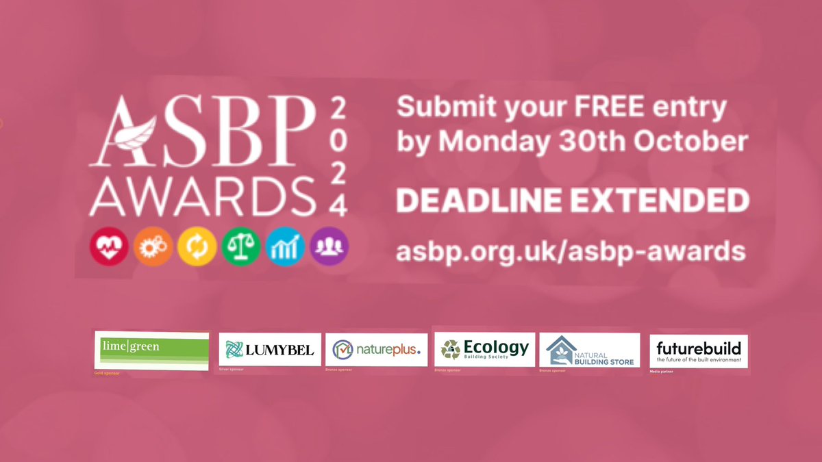 Deadline extended to 30 October! 2 extra weeks to submit your FREE entry in the project, product or initiative category for the #ASBPawards 2024. asbp.org.uk/asbp-news/asbp…