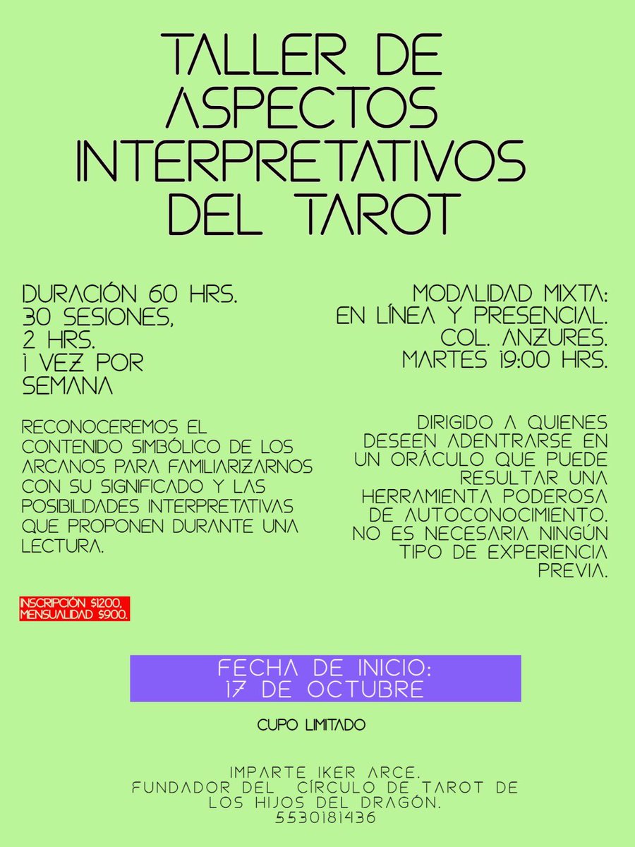 Inscripciones abiertas.