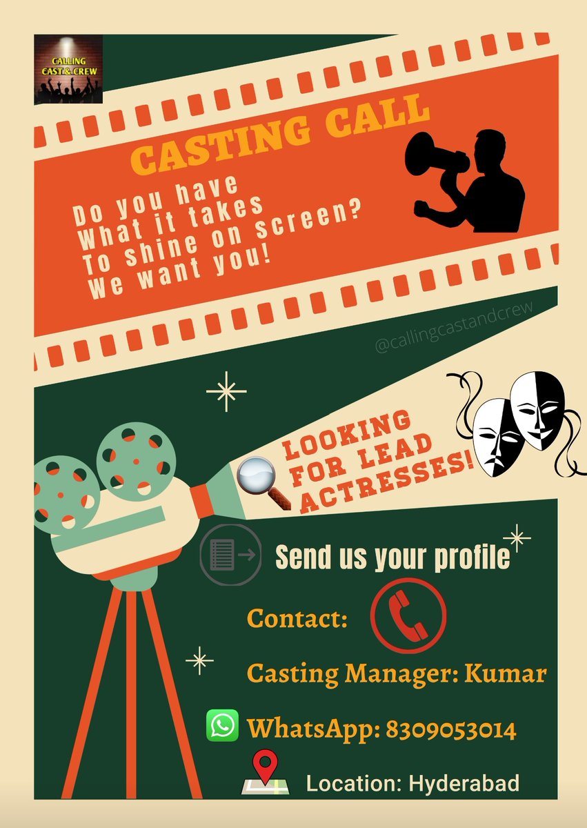 CallingCNC's tweet photo. Casting call for lead actor, send in your portfolio.
#castingdirector #castingindia #castingupdates #castingcall #cinema #castingcalltelugu https://t.co/R2i8FpU815