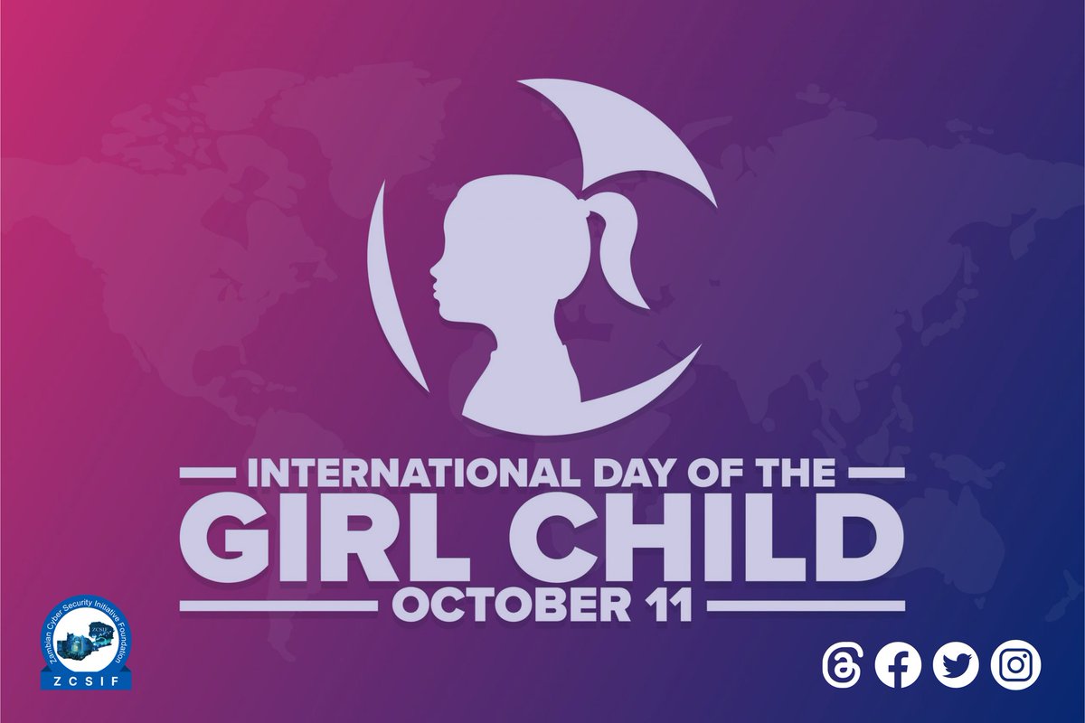 On International Day of the Girl Child, remember to empower girls with digital skills, educate them about online safety, and support their journey into the world of cybersecurity to create a safer and more inclusive digital future
#GirlChild #InternationalDayoftheGirlChild