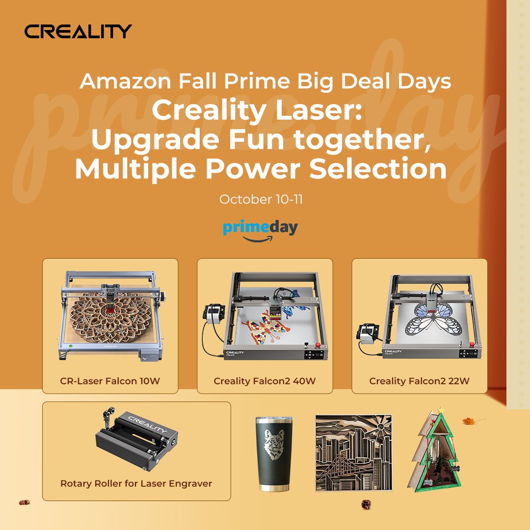 Creality3dP's tweet image. Time limited for savings @Prime Day Event
Filaments, #3Dprinting accessories, #felcon lasers, #ferret scanners....
Get them through the link: gtly.to/8REi1LRdy

#creality #AmazonPrimeDay #lasers #filaments