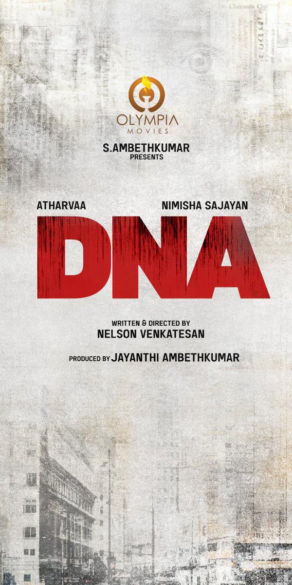 Here is my next film Titled DNA This time Dir @nelsonvenkat coming up with action crime action drama #Farhana #monster #orunalkoothu #DNAmovie 🧬 The shooting has officially kicked off. @olympiaMovis Production @Atharvaamurali & nimisha sajayan @ambethkumarmla