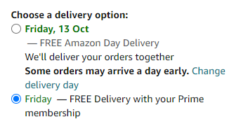 pgkaila's tweet photo. There is a bug in the following screen. It should be 
'Some orders may arrive late'.
Most items from the order will be delivered later than promised on this screen. The following item changed from 13th to 15th.
#Amazon #AmazonIndia @amazonIN https://t.co/N89g2Cy0ee