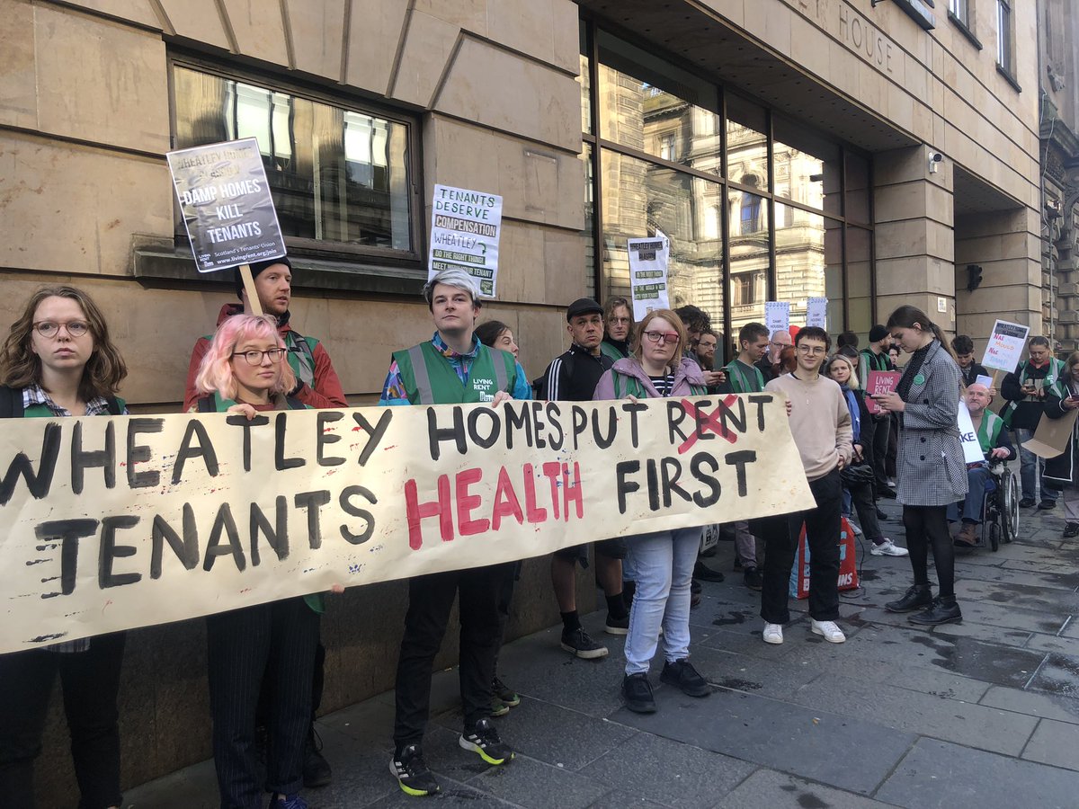 @GlasgowHousing @WheatleyHousing Your tenants and our members are outside your office trying to speak to someone in charge. #healthfirst #safehomes
