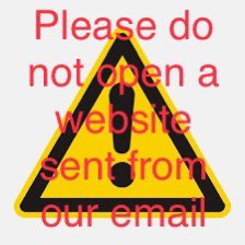 We are working on the problem. Any emails sent asking you to open a website do not open that site.