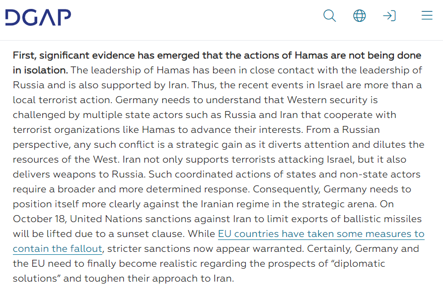 Manouchehr Shamsrizi, M.P.P. FRSA (@manouatwork) on Twitter photo German Council on Foreign Relations's Director Prof. Dr. <a href="/GuntramWolff/">Guntram Wolff</a> shared a first analysis on #Isarael today:
"Germany & the #EU need to finally become realistic regarding the prospects of 'diplomatic solutions' and toughen their approach to #Iran."
dgap.org/en/research/pu… German Council on Foreign Relations's Director Prof. Dr. <a href="/GuntramWolff/">Guntram Wolff</a> shared a first analysis on #Isarael today:
"Germany & the #EU need to finally become realistic regarding the prospects of 'diplomatic solutions' and toughen their approach to #Iran."
dgap.org/en/research/pu…