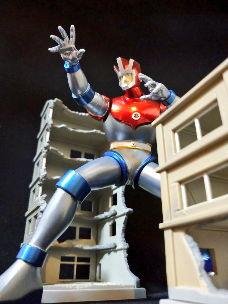 【プロ完成品】超レア！スーパーロボット天国　鋼鉄ジーグ　レジンキット速水仁司原型 プロ完成品】超レア！スーパーロボット天国 鋼鉄ジーグ レジン
