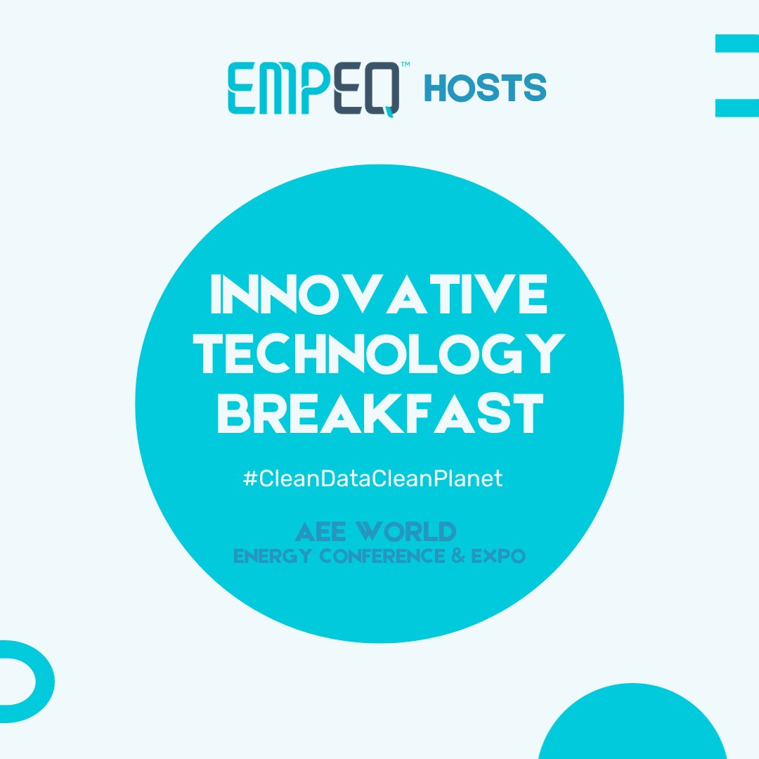 EmpowerEquity's tweet photo. Just two weeks left until the EMPEQ take over in Orlando! Join us as we host @AEE World’s Innovative Technology Breakfast and introduce our vision for Clean Data, Clean Planet.
Register now: https://t.co/frfn9bMIbc
#EMPEQ #AEE #CleanDataCleanPlanet #DropThePen #tech #energy https://t.co/J95oTCo9St