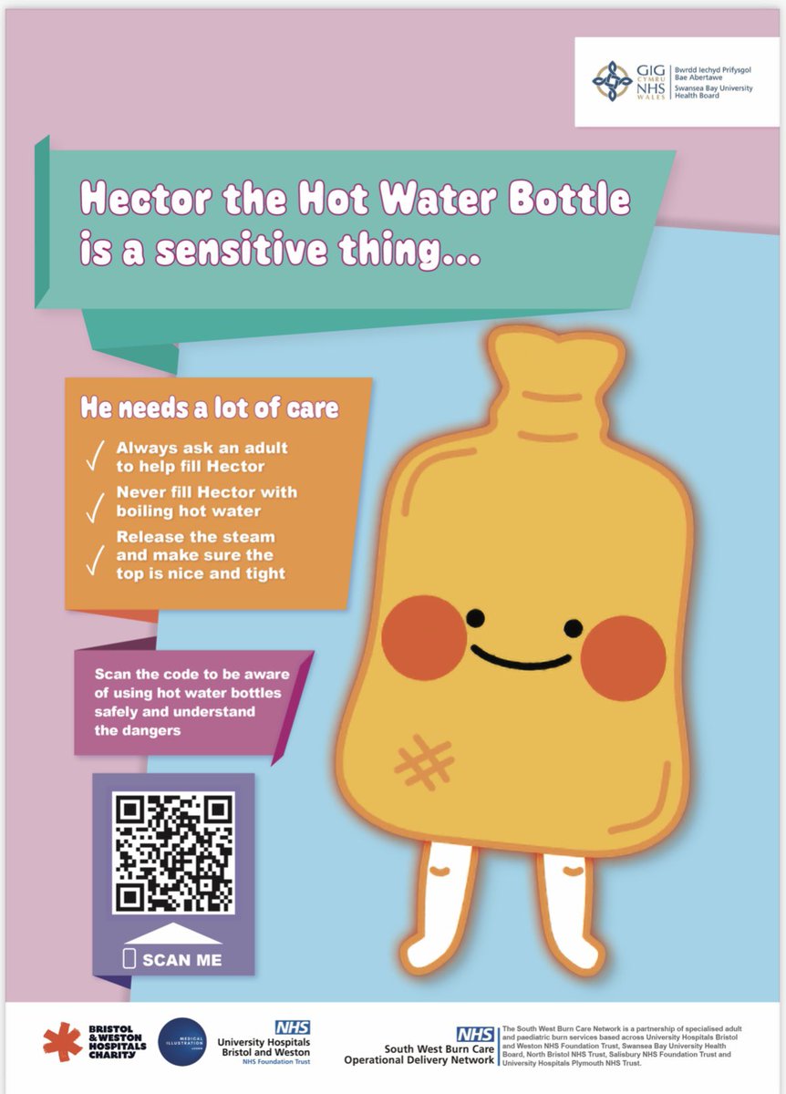 To address the rise in scalds from improper use of hot water bottles, @SWUKBurnsODN have produced these helpful posters and a safety video. Please share! 

youtu.be/QdngG5GX_EQ?fe… 

#BeBurnsAware #NBAD2023