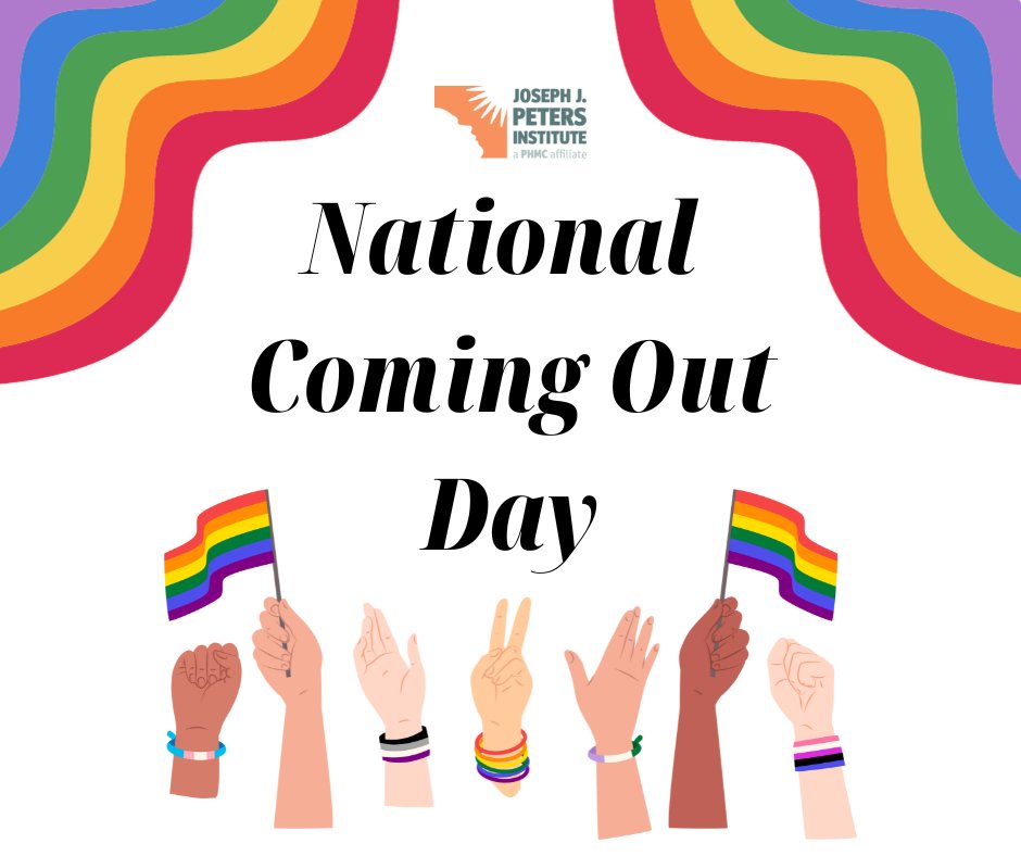 JJP_Institute's tweet photo. Today, JJPI celebrates the self-expression and courage it takes to come out as LGBTQ+. It's a day to honor our friends and family who have chosen to live and love authentically. #NationalComingOutDay https://t.co/s1nhFwUB2U