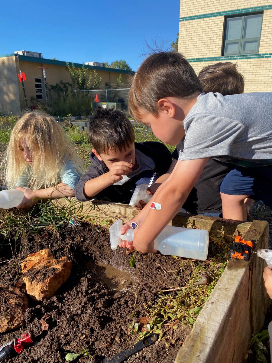 jtsdnixa's tweet photo. M is for mud and mess! Transitional Kindergarten students in Mrs. Hansche’s class had messy fun in the MUD. Authentic experiences build language, social skills, and wonderful scientific thinking. #STEAMazing https://t.co/f8yVaTehTK