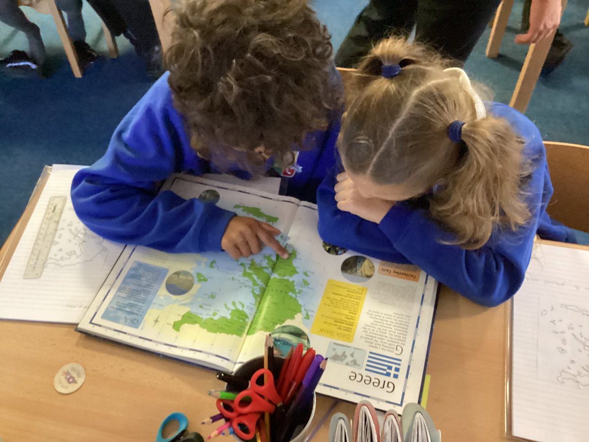 JCAWakefield's tweet photo. Year 4 have worked hard this afternoon in Geography! We have located different islands and cities of Greece and are eager to research and compare these cities to those in the UK #locationalknowledge @JCA_Geography https://t.co/QyJrIYtQN3