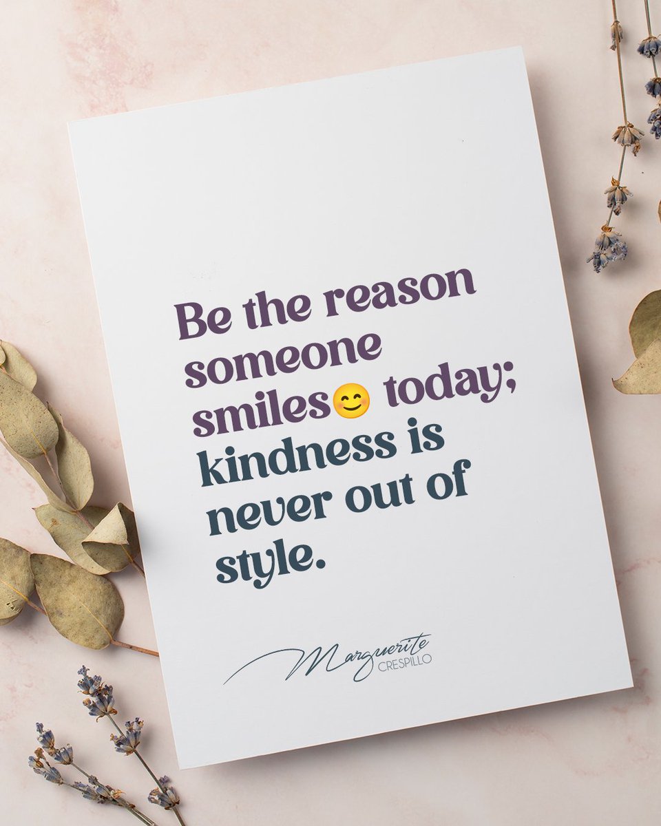 MCrespillo's tweet image. It's your friendly reminder for this beautiful Wednesday.

Let's embrace the joy of spreading positivity and making those around us feel a little brighter. ✨💖

#SpreadKindness #SmileMaker #BeKindToday #PositiveVibesOnly #WednesdayWisdom